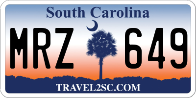 SC license plate MRZ649