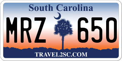 SC license plate MRZ650
