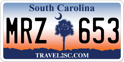 SC license plate MRZ653