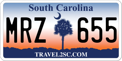 SC license plate MRZ655