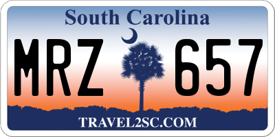 SC license plate MRZ657