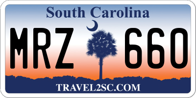SC license plate MRZ660