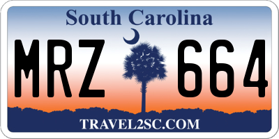 SC license plate MRZ664