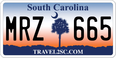 SC license plate MRZ665