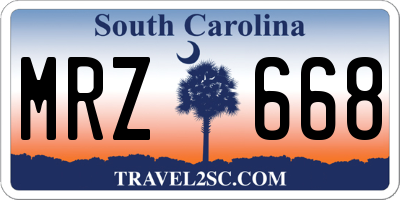 SC license plate MRZ668