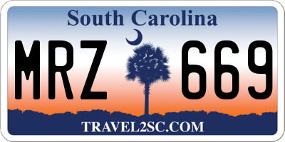 SC license plate MRZ669