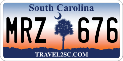 SC license plate MRZ676