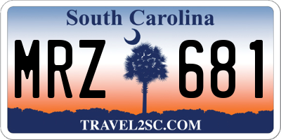 SC license plate MRZ681