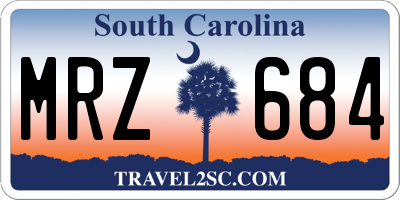 SC license plate MRZ684