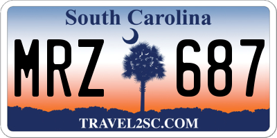 SC license plate MRZ687