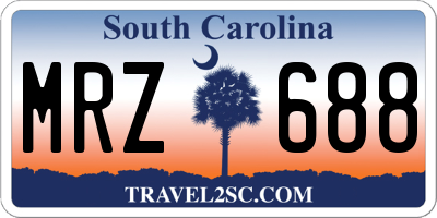 SC license plate MRZ688