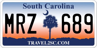 SC license plate MRZ689