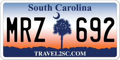 SC license plate MRZ692