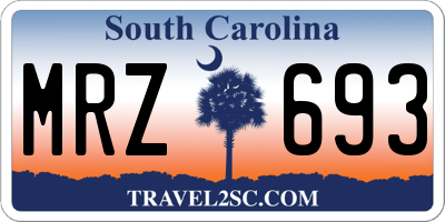 SC license plate MRZ693