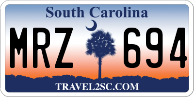 SC license plate MRZ694
