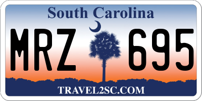SC license plate MRZ695