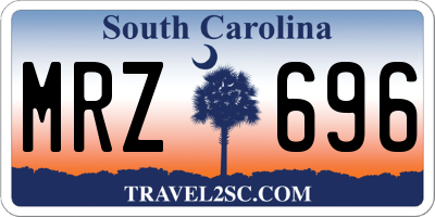 SC license plate MRZ696