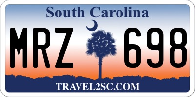 SC license plate MRZ698