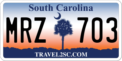 SC license plate MRZ703