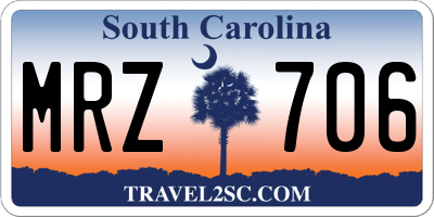 SC license plate MRZ706