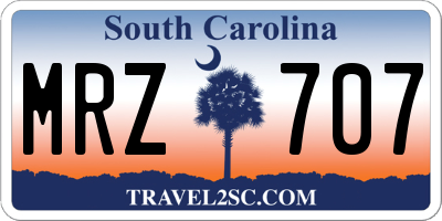 SC license plate MRZ707