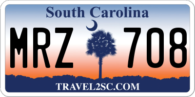 SC license plate MRZ708