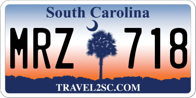 SC license plate MRZ718