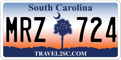 SC license plate MRZ724