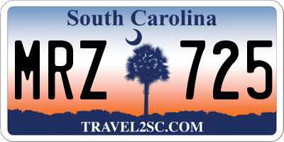 SC license plate MRZ725