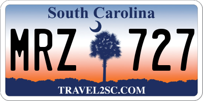 SC license plate MRZ727