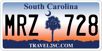 SC license plate MRZ728