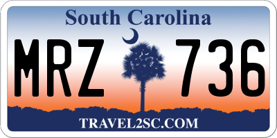 SC license plate MRZ736