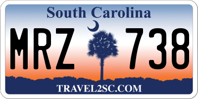 SC license plate MRZ738
