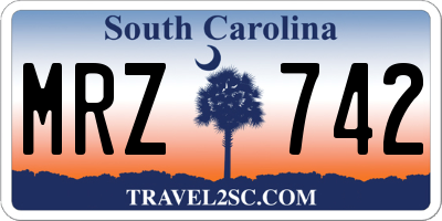 SC license plate MRZ742