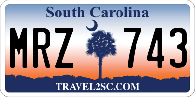 SC license plate MRZ743