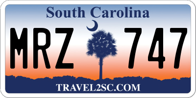 SC license plate MRZ747