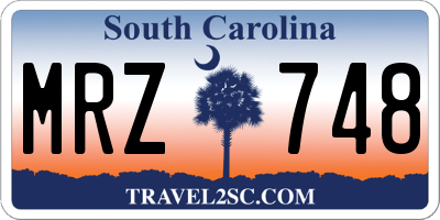 SC license plate MRZ748