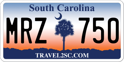 SC license plate MRZ750