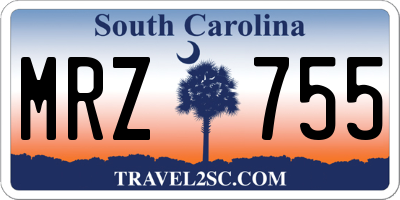 SC license plate MRZ755
