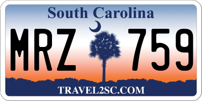 SC license plate MRZ759