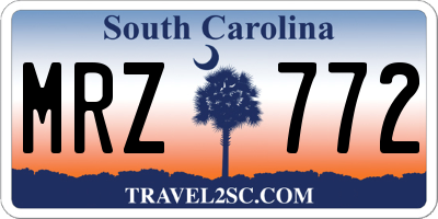 SC license plate MRZ772