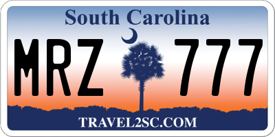 SC license plate MRZ777