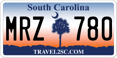 SC license plate MRZ780