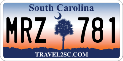 SC license plate MRZ781