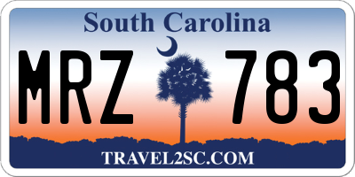 SC license plate MRZ783