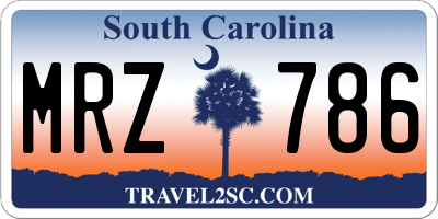 SC license plate MRZ786