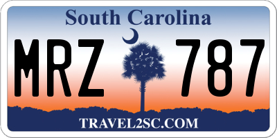 SC license plate MRZ787