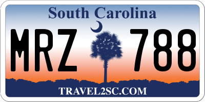 SC license plate MRZ788