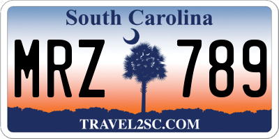SC license plate MRZ789