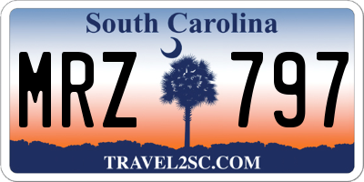 SC license plate MRZ797